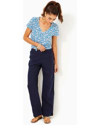 Lilly Pulitzer - 31" Deri Linen Palazzo Pant - Lyst