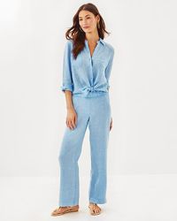 Lilly Pulitzer - 31" Deri Linen Palazzo Pant - Lyst