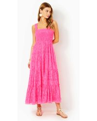 Lilly Pulitzer - Hadly Smocked Maxi Dress - Lyst