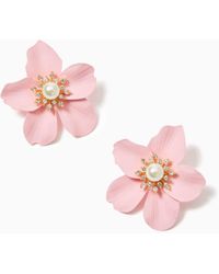 Lilly Pulitzer - Oversized Pearl Orchid Earrings - Lyst