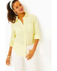 Lilly Pulitzer - Sea View Linen Button Down Top - Lyst