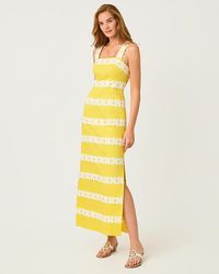 Lilly Pulitzer Montecito Halter Maxi Dress in Red | Lyst