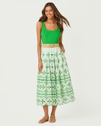 Lilly Pulitzer Amrita Eyelet Midi Dress in Black | Lyst