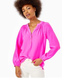 Lilly Pulitzer Elsa Silk Top - Casa Del 