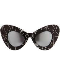 Jeremy Scott Cat Eye Sunglasses - Black