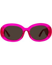Linda Farrow - Lina Oval Sunglasses - Lyst