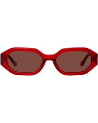 Linda Farrow - The Attico Irene Angular Sunglasses - Lyst
