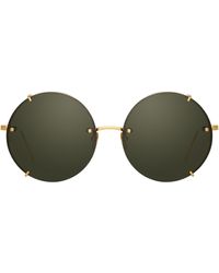 Linda Farrow - 728 C4 Round Sunglasses - Lyst