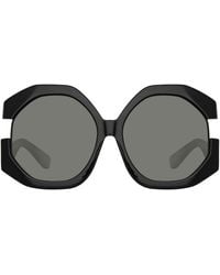 Linda Farrow Bardot Oversized Sunglasses - Brown