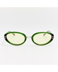 The Attico x Linda Farrow - Ambra Oval Sunglasses - Lyst