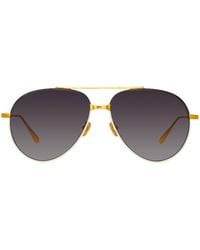 Linda Farrow - Marcelo Aviator Sunglasses - Lyst