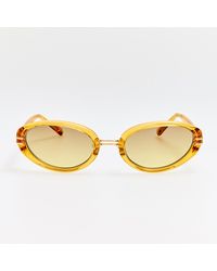 The Attico x Linda Farrow - Ambra Oval Sunglasses - Lyst