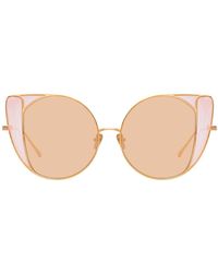 Womens Accessories Sunglasses Linda Farrow Austin C4 Cat Eye Sunglasses 