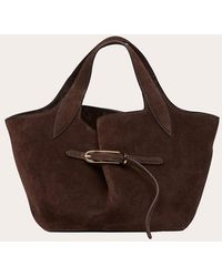 Liffner - Belted Tote Mini Dark Suede - Lyst