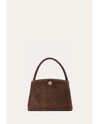Liffner - Pushlock Lady Bag Dark Suede - Lyst