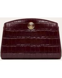 Liffner - Pushlock Clutch Burgundy Croc - Lyst