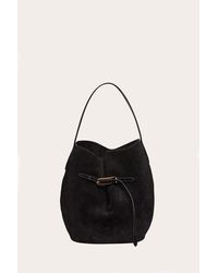 Liffner - Belted Bucket Bag Large Suede - Lyst