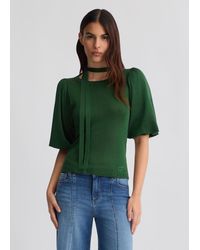 Liu Jo - Liu Jo Top Con Cut-out E Stampa Wild Jungle Lux - Lyst
