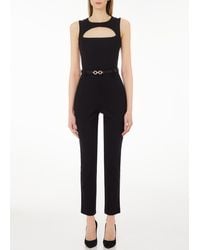 Liu Jo - Liu Jo Jumpsuit Aus Stretchgewebe Mit Gürtel - Lyst