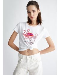 Liu Jo - Liu Jo T-shirt Avec Imprimé Et Strass - Lyst