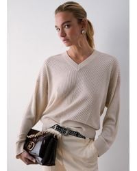 Liu Jo - Pullover Aus Lurex Mit Schleife - Lyst