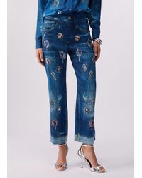Liu Jo - Pantalón Recto Con Estampado Digital - Lyst