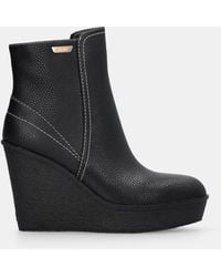 Liu Jo - Liu Jo Leder-Stiefelette Mit Keilabsatz - Lyst
