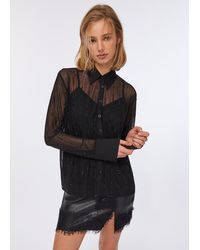 Liu Jo - Liu Jo Chemise En Tulle Avec Strass - Lyst