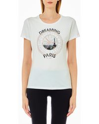 Liu Jo - Liu Jo T-shirt Con Stampa E Strass - Lyst
