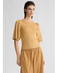Liu Jo - Liu Jo Top Color Oro Con Cut-out - Lyst