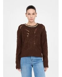Liu Jo - Liu Jo Maglia Traforata Con Pietre Gioiello - Lyst