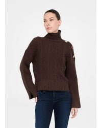 Liu Jo - Liu Jo Pull À Col Roulé En Laine Avec Boutons Bijoux - Lyst