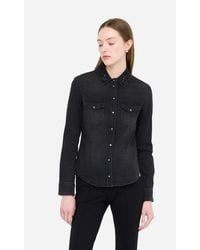 Liu Jo - Liu Jo Hemdbluse Aus Denim Mit Strass - Lyst