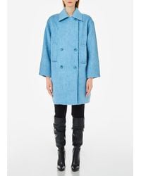Liu Jo - Liu Jo Zweireihiger Mantel Aus Wollgemisch - Lyst