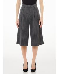 Liu Jo - Liu Jo Pantaloni Culotte Gessati - Lyst