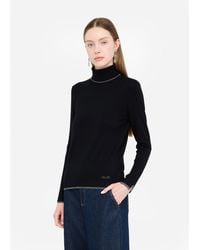 Liu Jo - Liu Jo Pull À Col Roulé Avec Détails En Lurex - Lyst