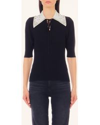 Liu Jo - Liu Jo Maglia Con Colletto E Strass - Lyst