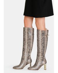 Liu Jo - Liu Jo Hoher Stiefel Mit Python-Print - Lyst