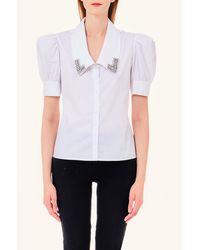 Liu Jo - Liu Jo Hemdbluse Mit Strass - Lyst