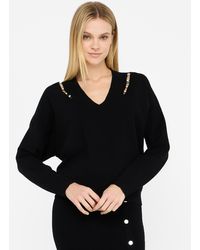 Liu Jo - Liu Jo Pullover Mit Eingefassten Schmucksteinen - Lyst