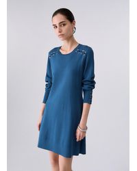 Liu Jo - Robe En Maille À Lacets - Lyst