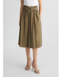 Liu Jo - Liu Jo Bermuda Verdi Con Cintura - Lyst