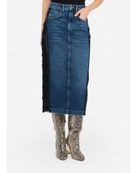 Liu Jo - Liu Jo Rock Aus Denim Mit Spitze - Lyst
