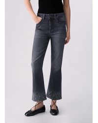 Liu Jo - Vaqueros Bootcut Con Strass - Lyst