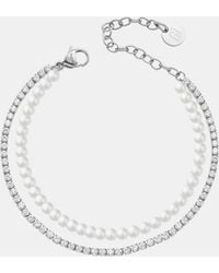 Liu Jo - Armband Mit Perlen Und Strass - Lyst
