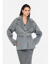 Liu Jo - Liu Jo Wollmantel Mit Gürtel - Lyst