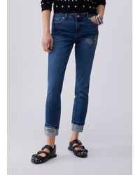 Liu Jo - Vaqueros Pitillo Con Strass - Lyst