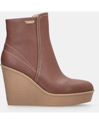 Liu Jo - Liu Jo Bottines En Cuir Avec Semelle Compensée - Lyst