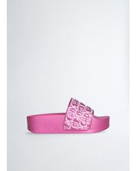 Liu Jo - Liu Jo Ciabatte Platform Effetto Laminato - Lyst