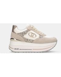Liu Jo - Liu Jo Sneakers À Plateforme Épaisse En Glitter Et En Nylon - Lyst
